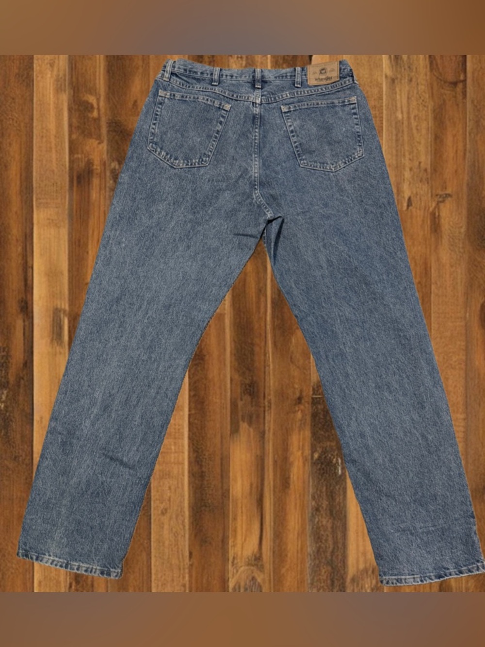 Vintage Style Wrangler Jeans 36x34 Relaxed Fit Blue Denim Dad Fit